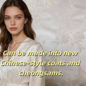 Nouvelle Création 2026 Tissu 100% Polyester à Motifs Papillons et Fleurs pour Cheongsam de Style Chinois - Product Image 1