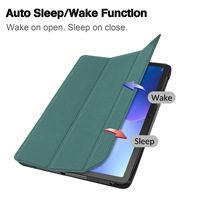 Étui pour tablette iPad Air 4 10,9 pouces 2020 Mini 5, étui folio en cuir PU à trois volets, coque rigide en PC, fonction veille/réveil automatique, étui de protection avec support