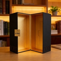 Boîte cadeau de luxe personnalisée avec estampage en relief, design à rabat, boîte portable à double ouverture en forme de livre pour thé - Emballage de boîtes cadeaux vides pour vin