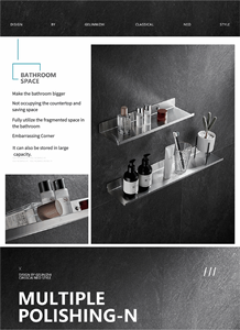 Chất lượng cao <span class=keywords><strong>2</strong></span>-Tier thép không gỉ Wall Mount vòi hoa sen Organizer giá lưu trữ phòng tắm kệ với tường Bracket - Product Image 3