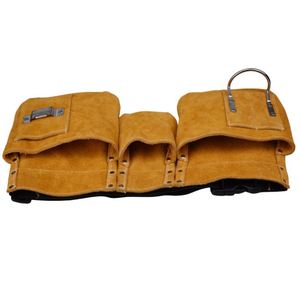 Custom Genuine Leather Tool Belt Bag Buckle Closure 8-11 Compartments Durable Multi-Functional Construction Tool <b>Pouch</b> for <b>Men</b> - Product Image 5