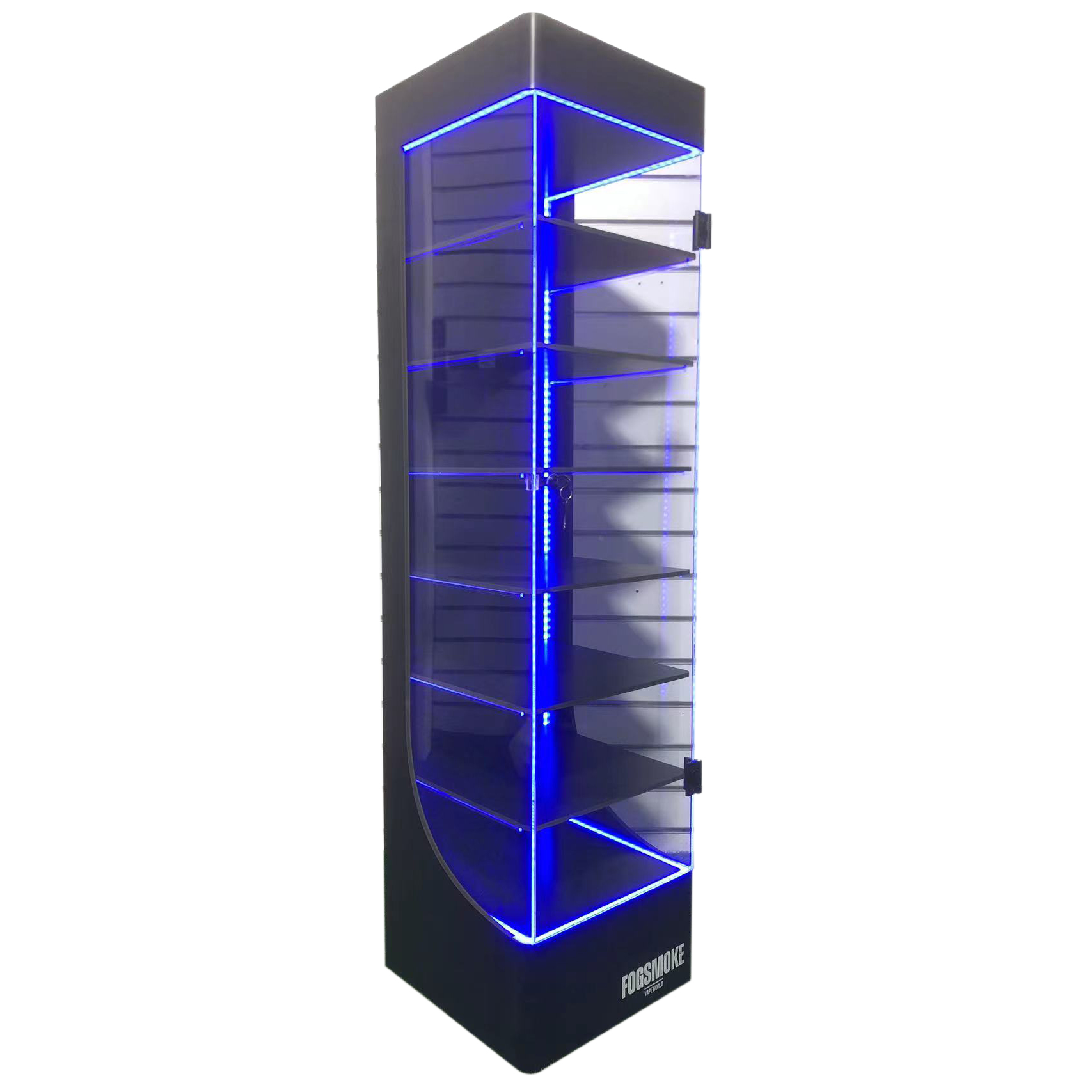 Electronical Product Display Acrylic Multi-tier Floor Stand Display Rack LED Lighting Advertising Customized Color Logo for — view 1