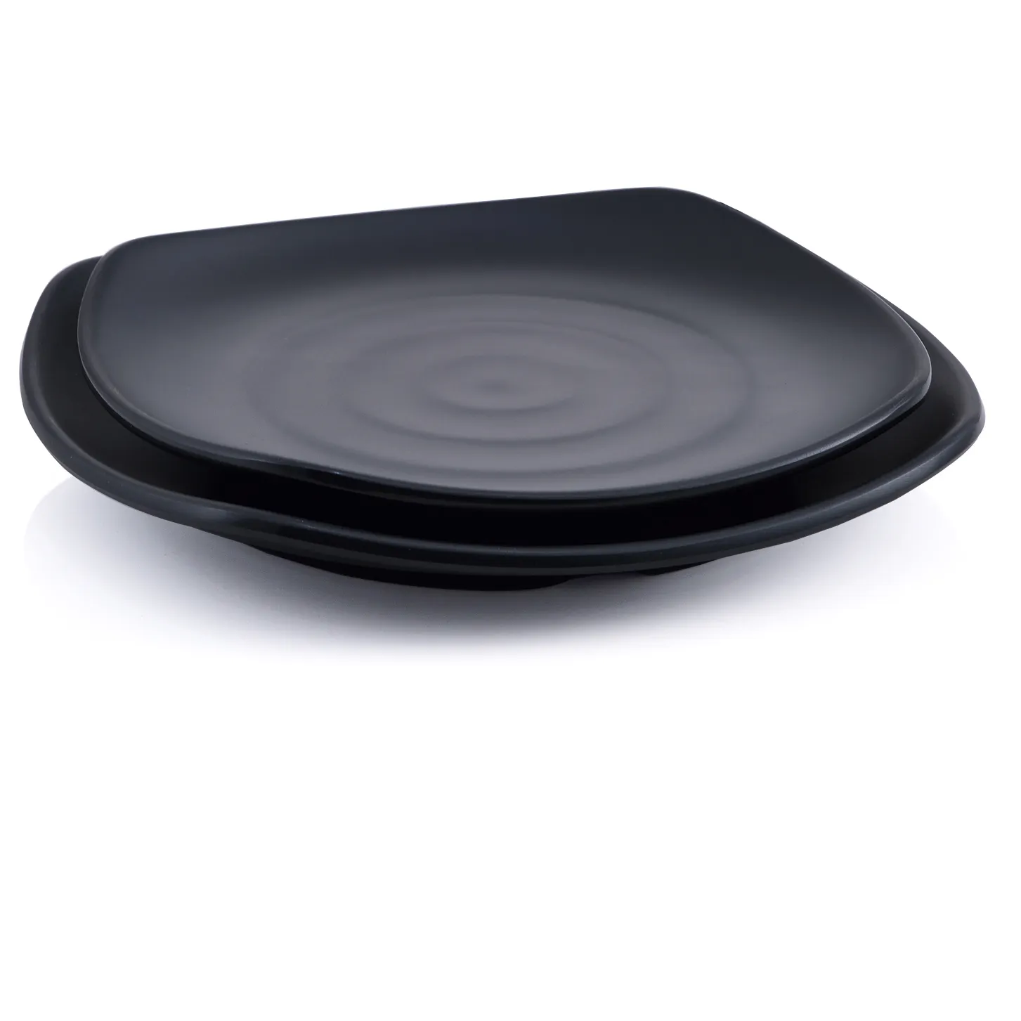 Japanese Restaurant Sushi Tableware 9 Inch Black Matte Square Melamine dinner Plate