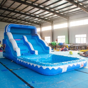 Tobogán Acuático Inflable de Doble Carril Blue Wave con <span class=keywords><strong>Piscina</strong></span> de Chapoteo (Grado Comercial) - Product Image 6
