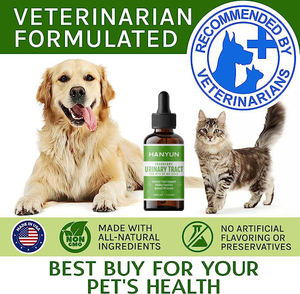 Gouttes de soutien pour les voies urinaires des animaux de compagnie, supplément liquide pour la santé des reins et de la vessie des chats, formule à base de plantes, extrait - Product Image 2