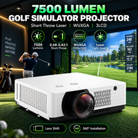 Projecteur de simulateur de golf professionnel 7500 lumens, projecteur laser à courte focale pour studio d'entraînement de golf