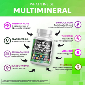 OEM Hot Sale Shilajit Seamoss Capsule Sea <strong>Moss</strong> Black Seed Oil Ashwagandha Ginger Shilajit Sea <strong>Moss</strong> Capsules Supplement - Product Image 4