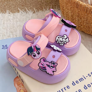 XIXITIAO Twilight Sparkle Sandales d'été à double bride pour filles, en EVA, pour bébés, sandales de plage à bout ouvert pour l'extérieur - Product Image 4