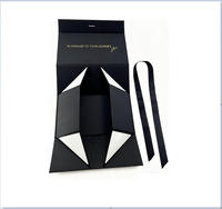 Boîtes en papier personnalisées avec logo doré, boîte cadeau noire pliable de luxe avec couvercle magnétique, carton rigide 1200g, aimant N52, ruban