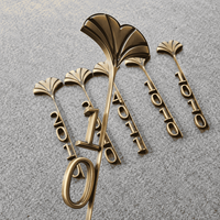 Lettres en métal moulé en aluminium 3D sur mesure, finition dorée, enseigne extérieure pour l'immobilier commercial