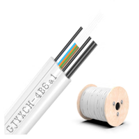 Cable de Fibra Óptica FTTH Gjxh Gjxfh para Interiores, G657A, 1, 2 y 4 Hilos, con Cubierta de PVC y LSZH, en Oferta