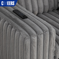Sofá Cama de Tela Manwah Cheers de Nuevo Diseño para Sala de Estar, Hogar, Hotel y Oficina, Sofá Cama Eléctrico de 2 Plazas con Reposabrazos