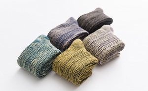 <span class=keywords><strong>Chaussettes</strong></span> ras du cou pour femme en tricot torsadé délavé à l'acide, <span class=keywords><strong>chaussettes</strong></span> amples vintage, <span class=keywords><strong>chaussettes</strong></span> épaisses et <span class=keywords><strong>chaudes</strong></span> pour femme pour l'hiver - Product Image 2