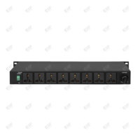 Séquenceur et conditionneur d'alimentation protecteur 8 canaux 30A pour montage en rack avec tension universelle 100-240V pour systèmes audio de scène