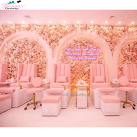 Équipement de salon de beauté de style européen, spa pour les pieds, bancs de pédicure personnalisés avec bol carré