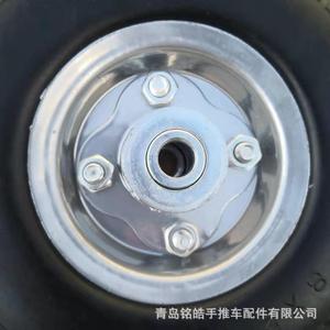 Industrial Caster Wheel 8 Inch Solid Rubber Bolt Hole Type Wear Resistant Firm Tread For Handcarts <b>Tool</b> <b>Carts</b> - Product Image 1