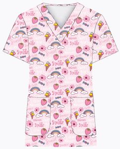 Logo personnalisé pleine impression hommes femmes clinique dentaire infirmière <span class=keywords><strong>médecin</strong></span> médical hôpital pour animaux de compagnie coton gommages hauts - Product Image 4