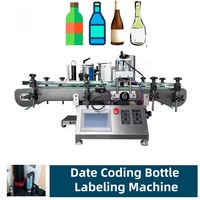 Machine d'étiquetage automatique WINSEE pour bouteilles et boîtes en verre, écran tactile PLC, haute précision, compatible 220V/110V, pour produits chimiques, alimentaires et boissons