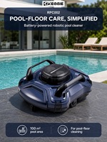 Nettoyeur de piscine robotisé en gros certifié CE FCC RoHS pour fonds de piscine inclinés avec capacité de pente de 23 degrés, 2,5 L, 100 m²