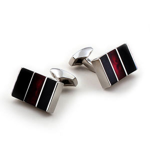 Compra a granel de moda de alta calidad botón Conjunto personalizado hombres gemelos camisa francesa rectángulo camisetas <span class=keywords><strong>esmoquin</strong></span> tachuelas Metal gemelos - Product Image 2