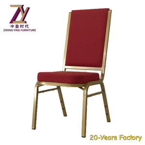 Vente en gros de chaises de banquet de mariage empilables en métal doré de luxe chaises meubles d'hôtel en fer pour fêtes et événements - Product Image 6