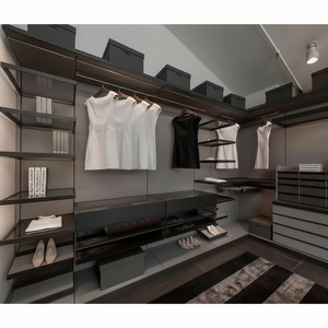 Dormitorio nórdico Montado en la pared Guardarropa Moderno Autoensamblaje Lazy Susan Construido en la pared Acabado acrílico Armario - Product Image 1