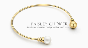 Collar de Acero Inoxidable OEM para Mujer, Gargantilla de Perlas Chapada en Oro de Moda con Patrón de Corazón, Joyería Contratada - Product Image 5