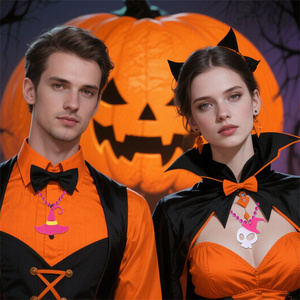 Collares de Calabazas, Fantasmas <span class=keywords><strong>y</strong></span> Murciélagos con Cuentas, Resistentes al Agua, para Decoraciones de Fiesta de Halloween, Brillan en la Oscuridad, Gran Venta - Product Image 4