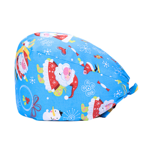 Cappello da Lavoro Regolabile con Fascia Elastica e Laccetti Posteriori, Berretto Chirurgico Natalizio alla Moda per Ospedale - Product Image 4