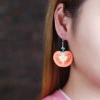 Boucles d'oreilles en fruits acryliques mignons pour bijoux de fête d'été fraise ananas tomate Kiwi Orange concombre pastèque pomme boucles d'oreilles