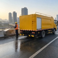 Camion de nettoyage lourd de 9 m3, 156 ch, système de pulvérisation haute pression pour la suppression de la poussière et le nettoyage des routes