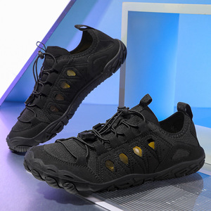 Chaussures de marche ventilées à séchage rapide, sandales ajourées à lacets réglables, résistantes aux chocs, chaussures décontractées à la mode, parfaites pour le bord du lac et - Product Image 3