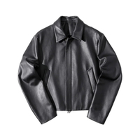 Veste en cuir pour homme, sur mesure, OEM ODM, de haute qualité, tendance, décontractée, avec fermeture éclair, pour l'hiver