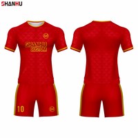 Ensemble Maillot et Short de Football en Polyester Imprimé par Sublimation pour Vente en Gros, Design Personnalisé pour Équipes Sportives et Entraîneurs