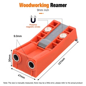 Nhựa xiên lỗ định vị khoan hướng dẫn từ lỗ Túi Jig kit đồ nội thất đấm định vị dụng cụ chế biến gỗ - Product Image 4