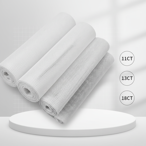 Toile <span class=keywords><strong>de</strong></span> broderie monochrome <span class=keywords><strong>de</strong></span> luxe vierge pour la broderie avec tissu en coton blanc 13/18 mailles pour kits <span class=keywords><strong>de</strong></span> broderie DIY sur mesure - Product Image 6