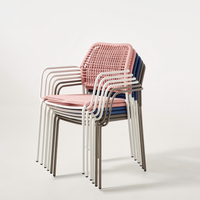 Fauteuil de Jardin Vert Moderne pour Extérieur, Chaise de Restaurant et Patio en Rotin Synthétique Étanche, Fauteuil Repas d'Extérieur Abordable