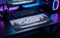 Tapis de bureau gaming en caoutchouc personnalisé, antidérapant, design Kawaii, grande taille 260x210mm, en stock, livraison directe