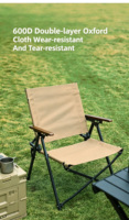 Chaise d'extérieur pliable robuste avec accoudoirs en bois massif, légère et pliable, pour pique-nique, plage et loisirs, modèle Kermit