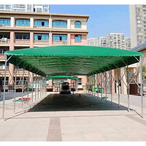 Abri de stockage mobile en PVC pour marché extérieur - Tente d'entrepôt escamotable - Design d'auvent rétractable avec option de taille personnalisée - Product Image 1