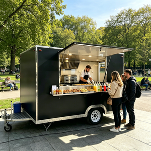 HANYI Food Truck Capsule, Remorque Alimentaire avec Cuisine Complète, Boutique Alimentaire Éphémère, Pizza, Desserts, Évier, Réfrigérateur, Congélateur à Vendre - Product Image 5