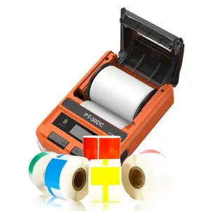 Printer barcode kecil profesional, mesin printer foto studio foto mini nirkabel termal 50mm
