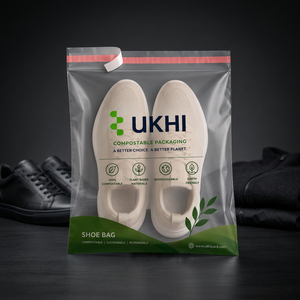 Biodegradable <b>Compostable</b> PBAT PLA Cornstarch Shoes Packaging <b>Bags</b> For Packaging And Gifting Purpose With 30 Microns - Product Image 4