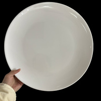 Vaisselle en mélamine pour restaurant en gros, grands plats ronds en plastique incassables, assiette en mélamine de 12 pouces pour buffet d'hôtel