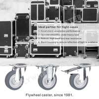 Roulettes pour Flight Case TPE 75-125mm |   Volant d'inertie haute performance, durable et hautement élastique