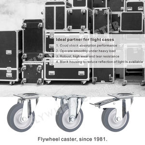 TPE Flightcase-Rollen 75-125mm |   Hochelastisches Langlebiges Hochleistungs-SCHWUNGRAD - Product Image 6