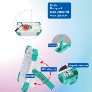 बाहरी बगीचे के लिए 939 सौर कार्य प्रकाश का नेतृत्व किया जाता है जो बड़ी क्षमता पावर बैंक के साथ आईपी 65 मोबाइल कैंपिंग आपातकालीन प्रकाश - Product Image 6