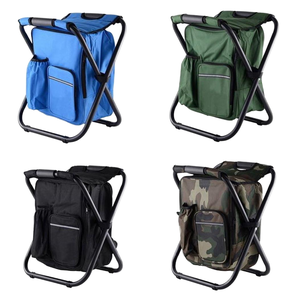 Outdoor camping beverage snack picnic bag, foldable portable cooler bag <b>stool</b>, beach fishing chair, insulated bag - Product Image 1