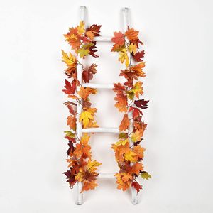 Guirlande de feuilles d'érable artificielles printemps-automne, 1 paquet, décoration pour Halloween et la fête des récoltes - Product Image 3