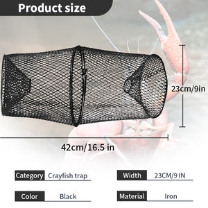 Piège à écrevisses en métal Piège à homard Marché américain Écrevisses Crabe en métal Pièges à homard Équipement de pêche - Product Image 4